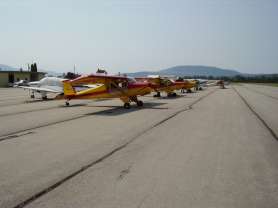 Rambling Rebels on the ramp at Sandpoint, ID 
